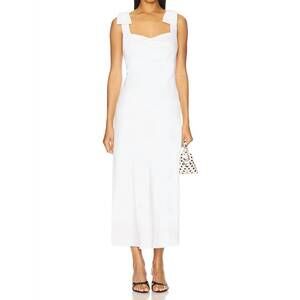 NEW ASTR kateleya bow detail midi dress in white